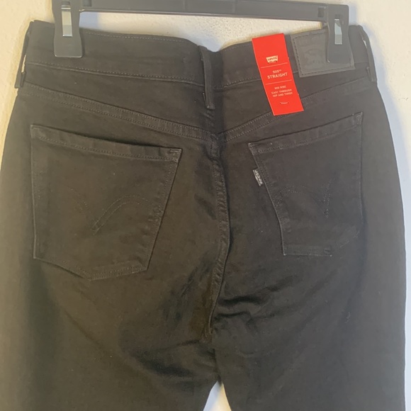 Levi's 505 Relaxed Straight Leg Mid Rise Denim Jeans NWT Onyx black 6 - Picture 4 of 7